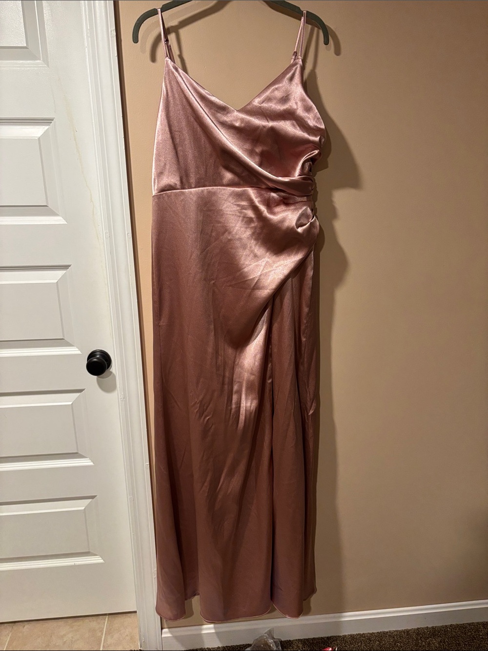 Birdy Grey Rose Satin Cowl Neck Maxi Dress